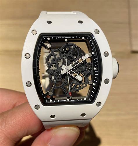 mens richard mille bubba watson watch rm055 white|Richard Mille rm055.